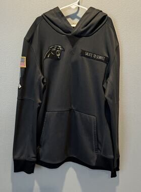 Nike Carolina Panthers Salute to Service On Field Hoodie Size YL (14-16) Camo
